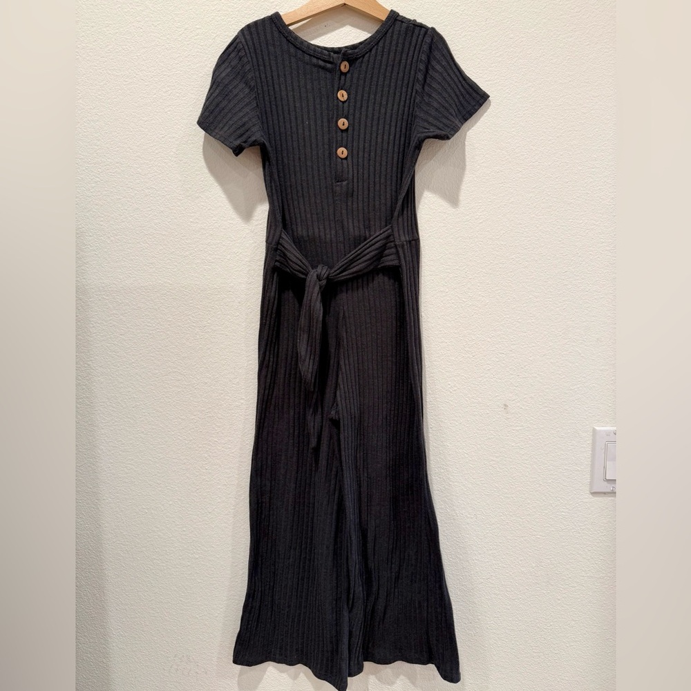 Roolee kids Black Ribbed jumpsuit
